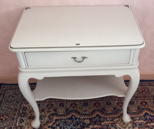 Vintage nachttisch weiß - vintage, |